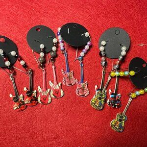 Groovy Guitar Earrings (With Gauge Friendly hooks)